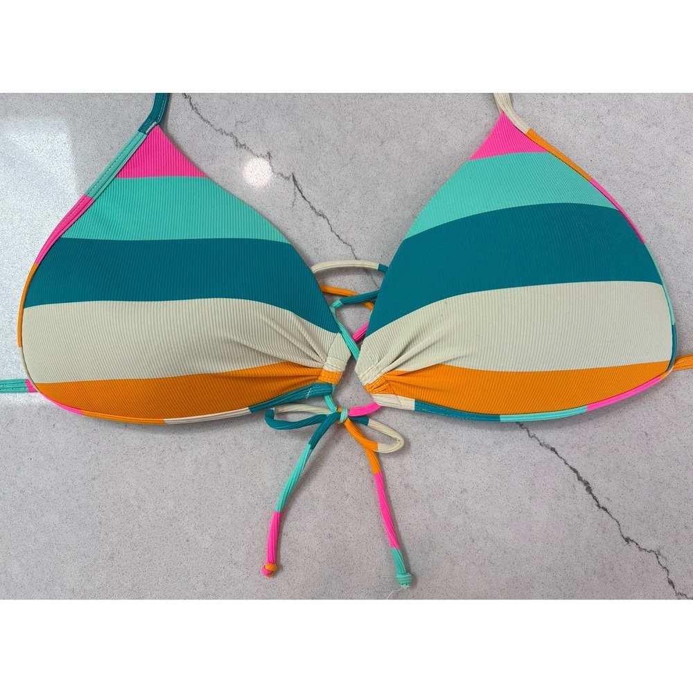 Body Glove Free Flow Stripe Baby Love Molded Triangle Bikini Top 39623104 Large